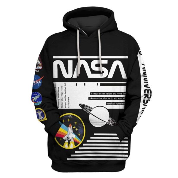 Custom T-shirt - Hoodies Nasa Apparel HD-GH20755 3D Custom Fleece Hoodies Hoodie S 