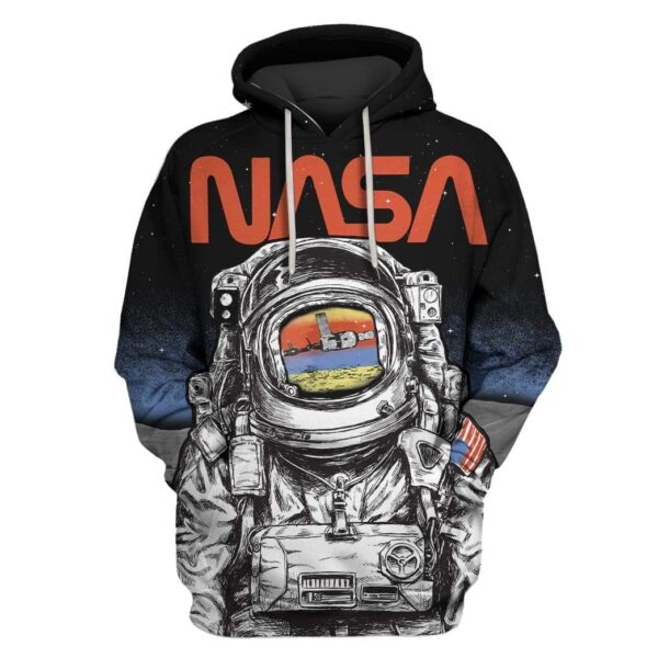 Custom T-shirt - Hoodies nasa astronaut Apparel HD-GH20754 3D Custom Fleece Hoodies Hoodie S 