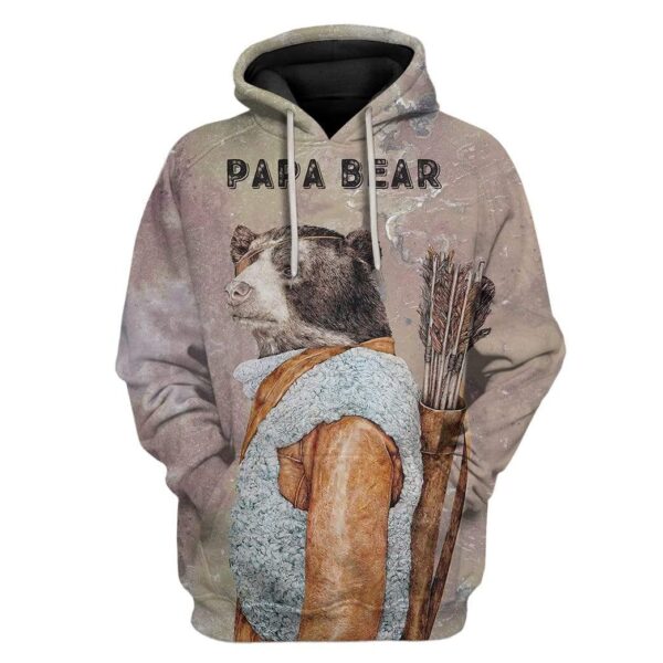 Custom T-shirt - Hoodies Papa Bear HD-GH0581906 3D Custom Fleece Hoodies Hoodie S 