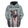 Custom T-shirt - Hoodies PAPA Bear HD-GH0581917 3D Custom Fleece Hoodies Hoodie S