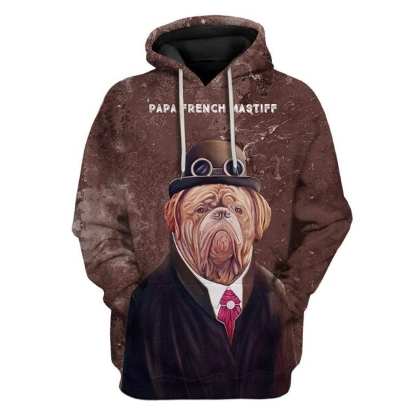 Custom T-shirt - Hoodies PAPA French Mastiff HD-GH0581921 3D Custom Fleece Hoodies Hoodie S 