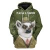 Custom T-shirt - Hoodies PAPA Lemur HD-GH0581923 3D Custom Fleece Hoodies Hoodie S