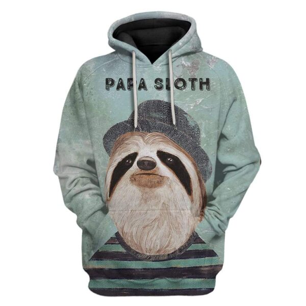 Custom T-shirt - Hoodies PAPA Sloth HD-GH0581926 3D Custom Fleece Hoodies Hoodie S 