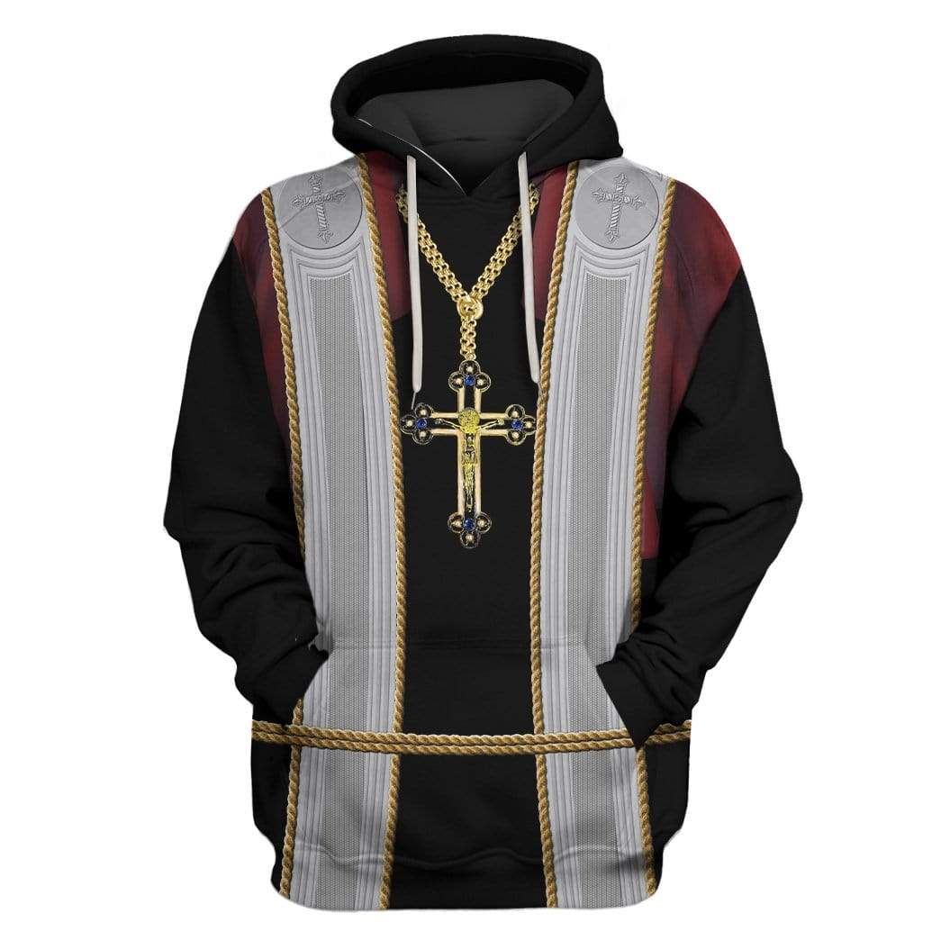 Custom T-shirt - Hoodies Priest Costume Apparel HD-GH20677 3D Custom Fleece Hoodies Hoodie S