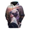 Custom T-shirt - Hoodies Pug HD-GH3071913 3D Custom Fleece Hoodies Hoodie S