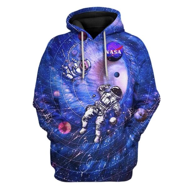 Custom T-shirt - Hoodies Pug Nasa HD-GH3171906 3D Custom Fleece Hoodies Hoodie S 