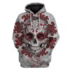 Custom T-shirt - Hoodies Skull HD-GH0981901 3D Custom Fleece Hoodies Hoodie S