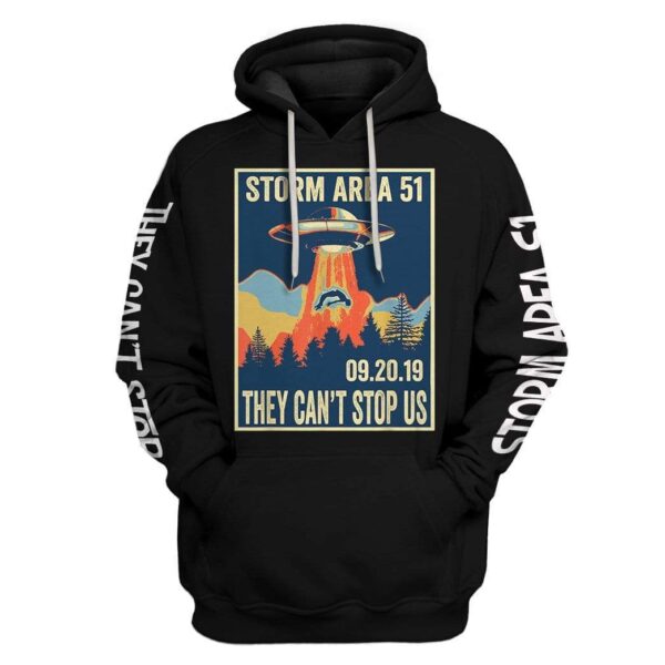 Custom T-shirt - Hoodies Storm Area 51 HD-GH21056 3D Custom Fleece Hoodies Hoodie S 