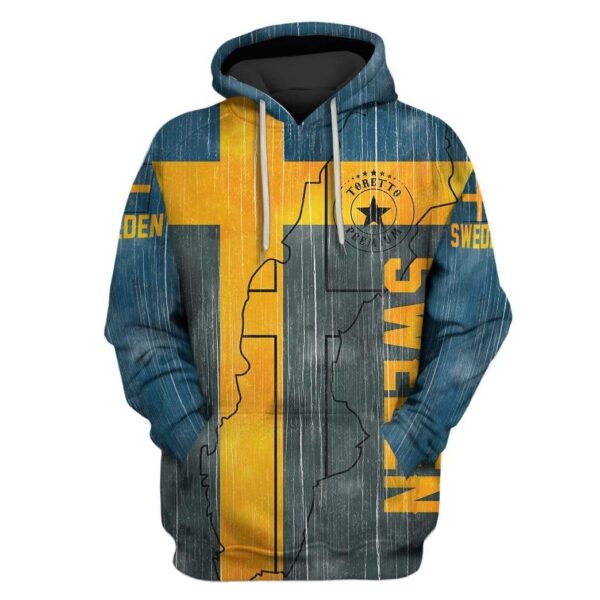 Custom T-shirt - Hoodies Sweden flag Apparel HD-GH20688 3D Custom Fleece Hoodies Hoodie S 