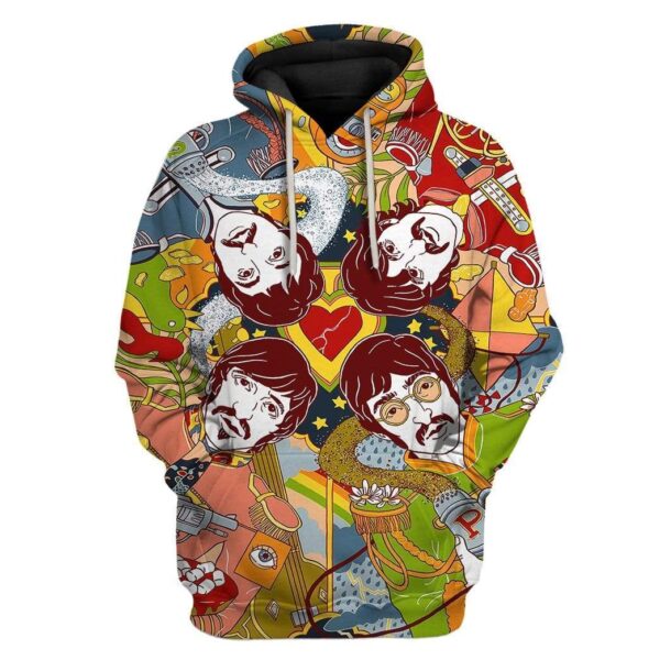 Custom T-shirt - Hoodies The Beatles Apparel HD-GH208561 3D Custom Fleece Hoodies Hoodie S 