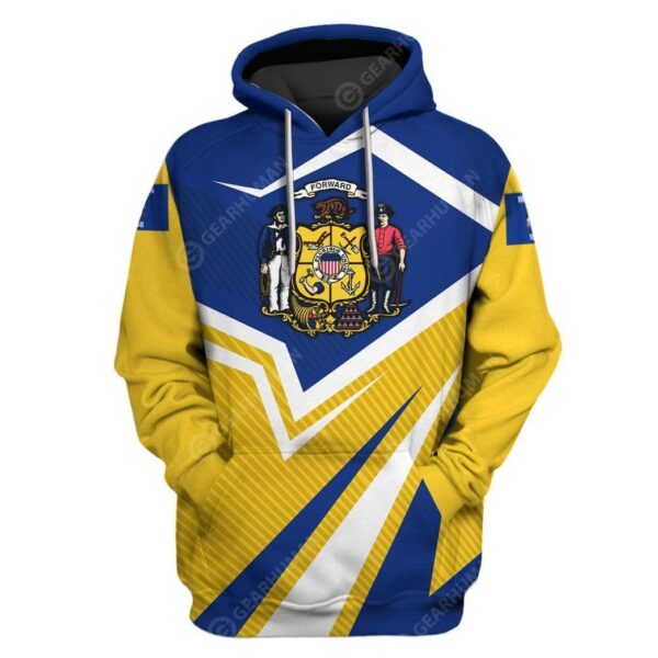 Custom T-shirt - Hoodies Wisconsin HD-GH22002 3D Custom Fleece Hoodies Hoodie S 