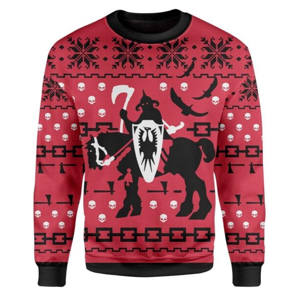 Custom T-shirt - Long Sleeves Ugly Christmas Death Dealer Christmas Sweater Jumper HD-GH20669 Ugly Christmas Sweater