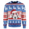 Custom T-shirt - Long Sleeves Ugly Christmas Dog Christmas Sweater Jumper HD-GH20738 Ugly Christmas Sweater