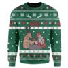 Custom Ugly Christmas Reindeer And Santa Sweater Jumper HD-TT25101901 Ugly Christmas Sweater Long Sleeve S
