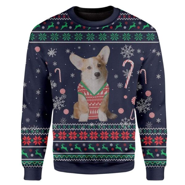 Custom Ugly Corgi Christmas Sweater Jumper HD-TA24101910 Ugly Christmas Sweater 
