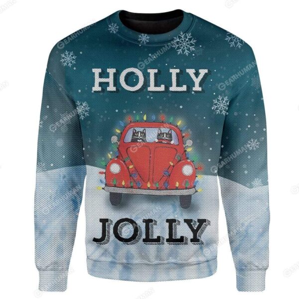 Custom Ugly Holly Jolly Christmas Sweater Jumper HD-TT30101913 Ugly Christmas Sweater