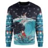 Custom Ugly Jesus And Santa Christmas Sweater Jumper HD-DT31101914 Ugly Christmas Sweater Long Sleeve S 