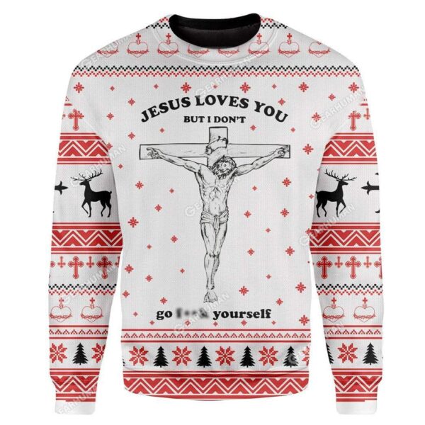 Custom Ugly Jesus Christmas Sweater Jumper HD-AT04111903 Ugly Christmas Sweater