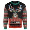 Custom Ugly Let It Glow Christmas Sweater Jumper HD-TA19101914 Ugly Christmas Sweater