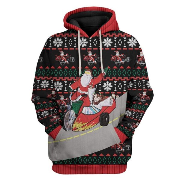 Custom Ugly Santa And Jesus Apparel HD-AT01111907 3D Custom Fleece Hoodies Hoodie S 