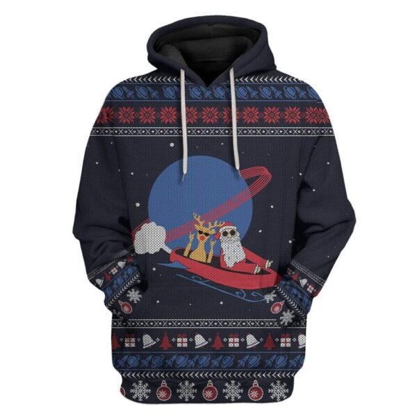 Custom Ugly Santa And Reindeer Apparel HD-TA29101907 3D Custom Fleece Hoodies Hoodie S 