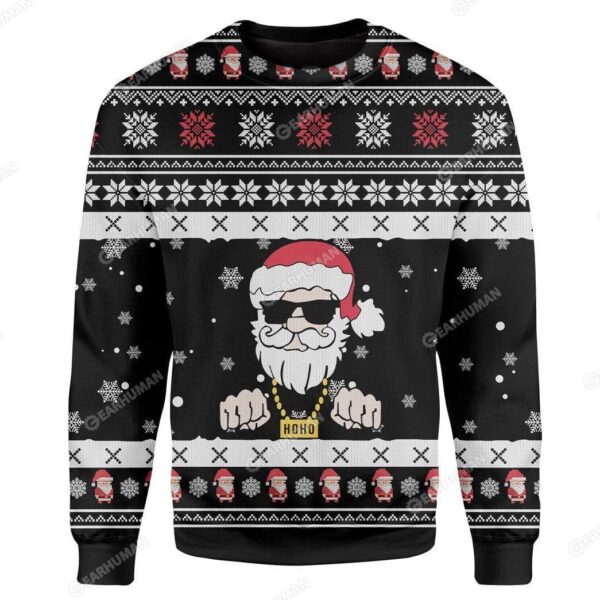Custom Ugly Santa Christmas Sweater Jumper HD-AT30101904 Ugly Christmas Sweater