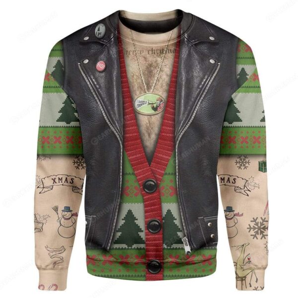 Custom Ugly Santa Drives A Motorbike Christmas Sweater Jumper HD-TT1991905 Ugly Christmas Sweater