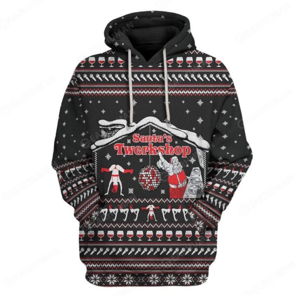 Custom Ugly Santa's Twerkshop Apparel HD-TA29101909 3D Custom Fleece Hoodies Hoodie S 