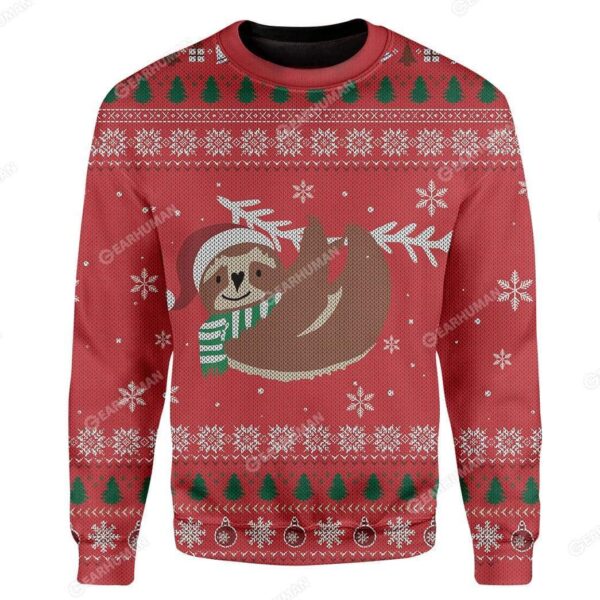 Custom Ugly Sloth Christmas Sweater Jumper HD-AT30101903 Ugly Christmas Sweater