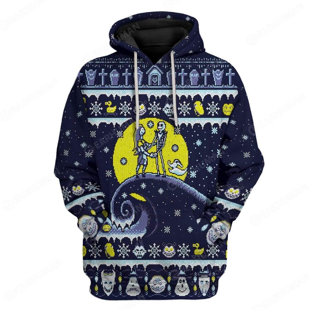 Custom Ugly The Nightmare Before Christmas Apparel HD-DT19101919 3D Custom Fleece Hoodies Hoodie S