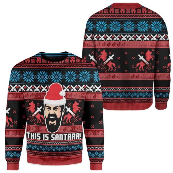 Custom Ugly This Is Sata Christmas Sweater Jumper HD-AT19101918 Ugly Christmas Sweater