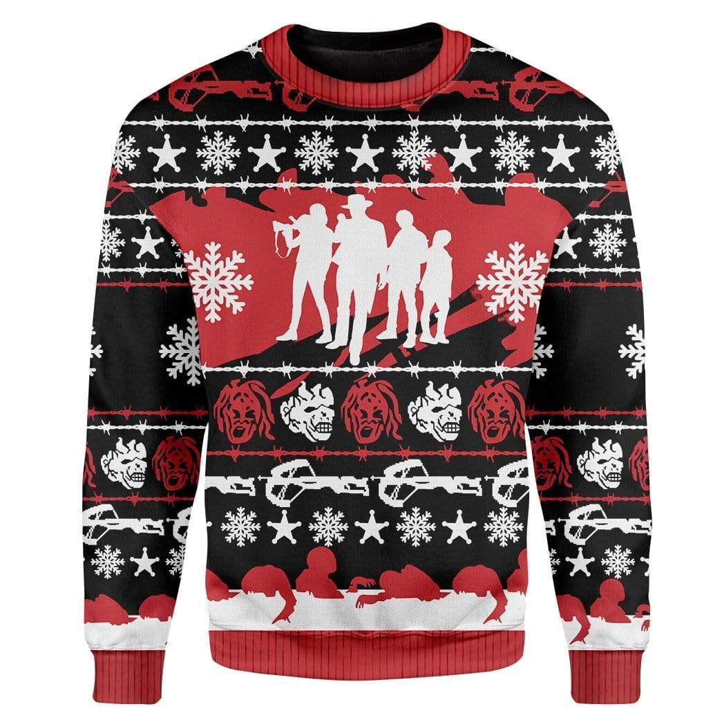 Custom Ugly Zombieland Christmas Sweater Jumper HD-AT28101905 Ugly Christmas Sweater Long Sleeve S
