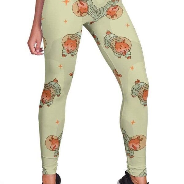 CUTE ANIMALS AS AN ASTRONAUT Full-print Leggings HD-GH20063 - LEG Leggings Leggings S 