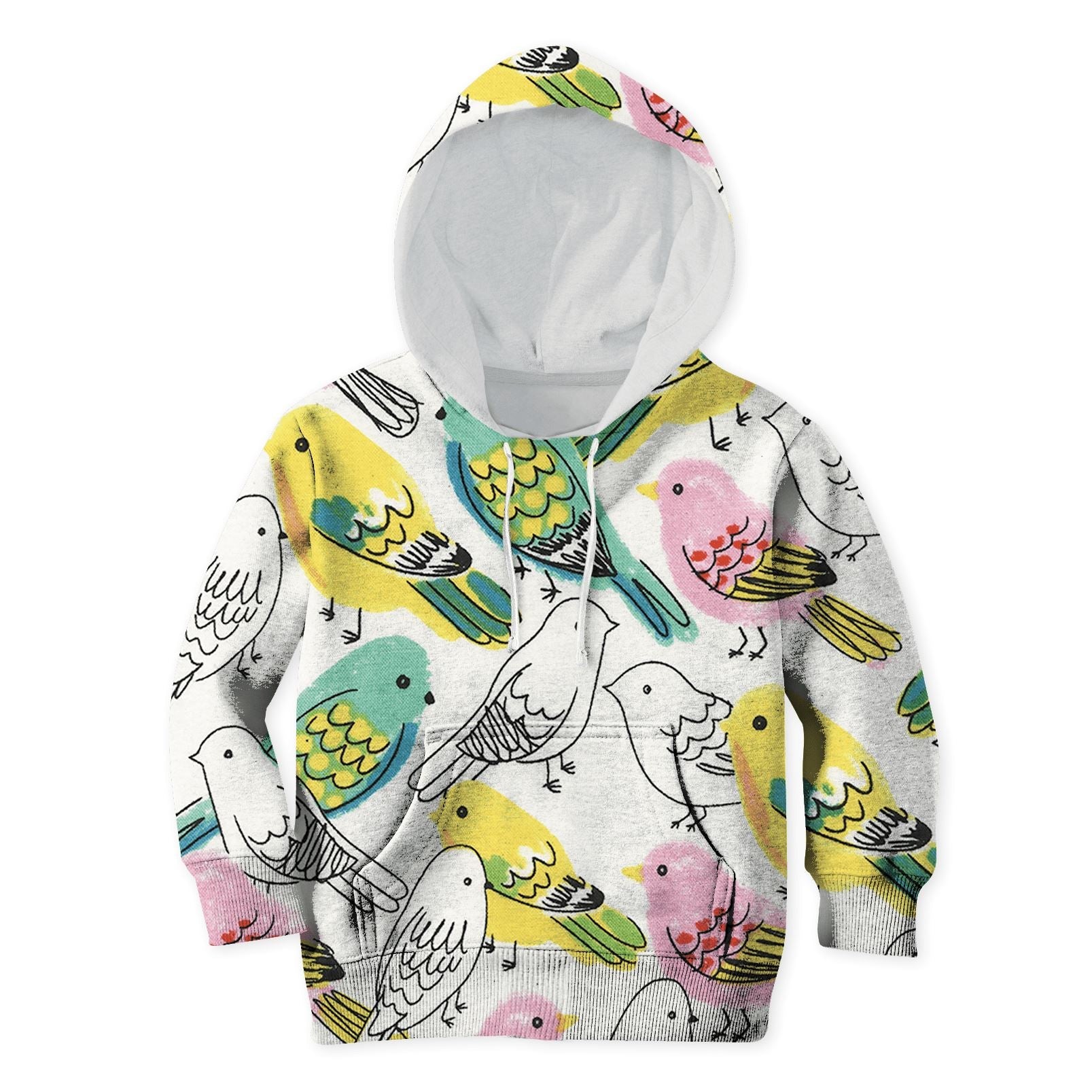 CUTE BIRDS Kid Custom Hoodies T-shirt Apparel HD-PET110217K kid 3D apparel Kid Hoodie S/6-8