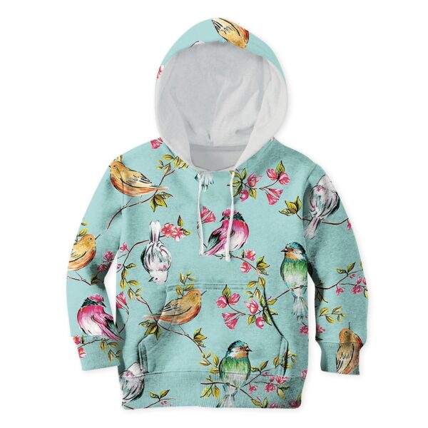 CUTE BIRDS Kid Custom Hoodies T-shirt Apparel HD-PET110218K kid 3D apparel Kid Hoodie S/6-8
