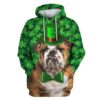 Cute bulldog Custom T-shirt - Hoodies Apparel HD-PET110423 3D Custom Fleece Hoodies Hoodie S