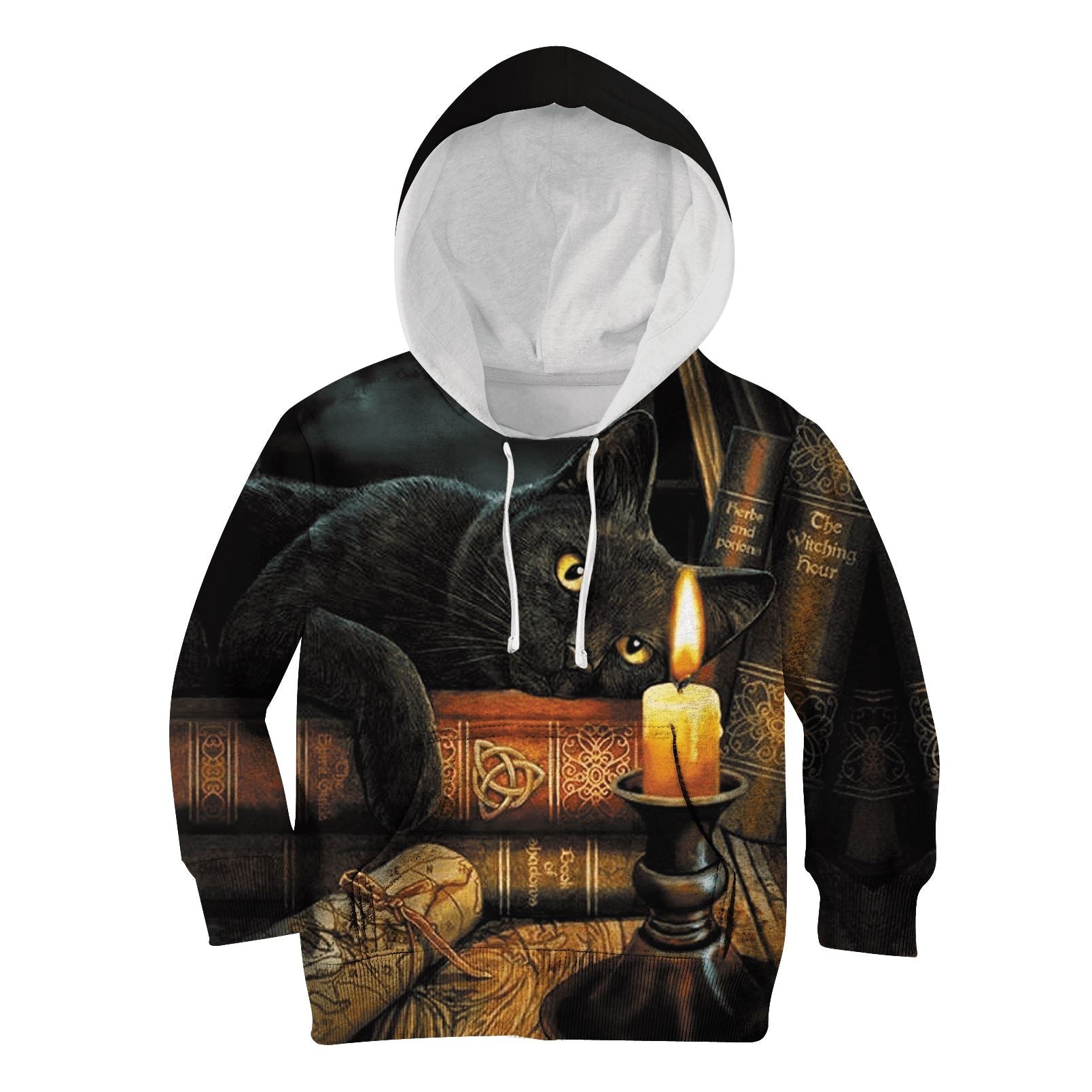 CUTE CAT Kid Custom Hoodies T-shirt Apparel HD-PET110192K kid 3D apparel Kid Hoodie S/6-8