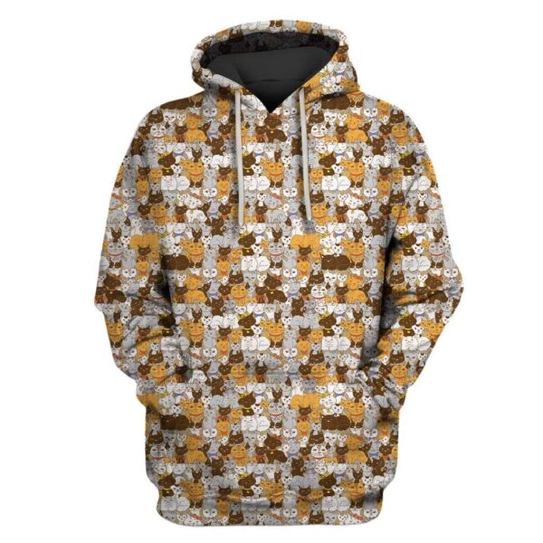 Cute Cats Custom T-shirt - Hoodies Apparel HD-GH20091 3D Custom Fleece Hoodies Hoodie S 