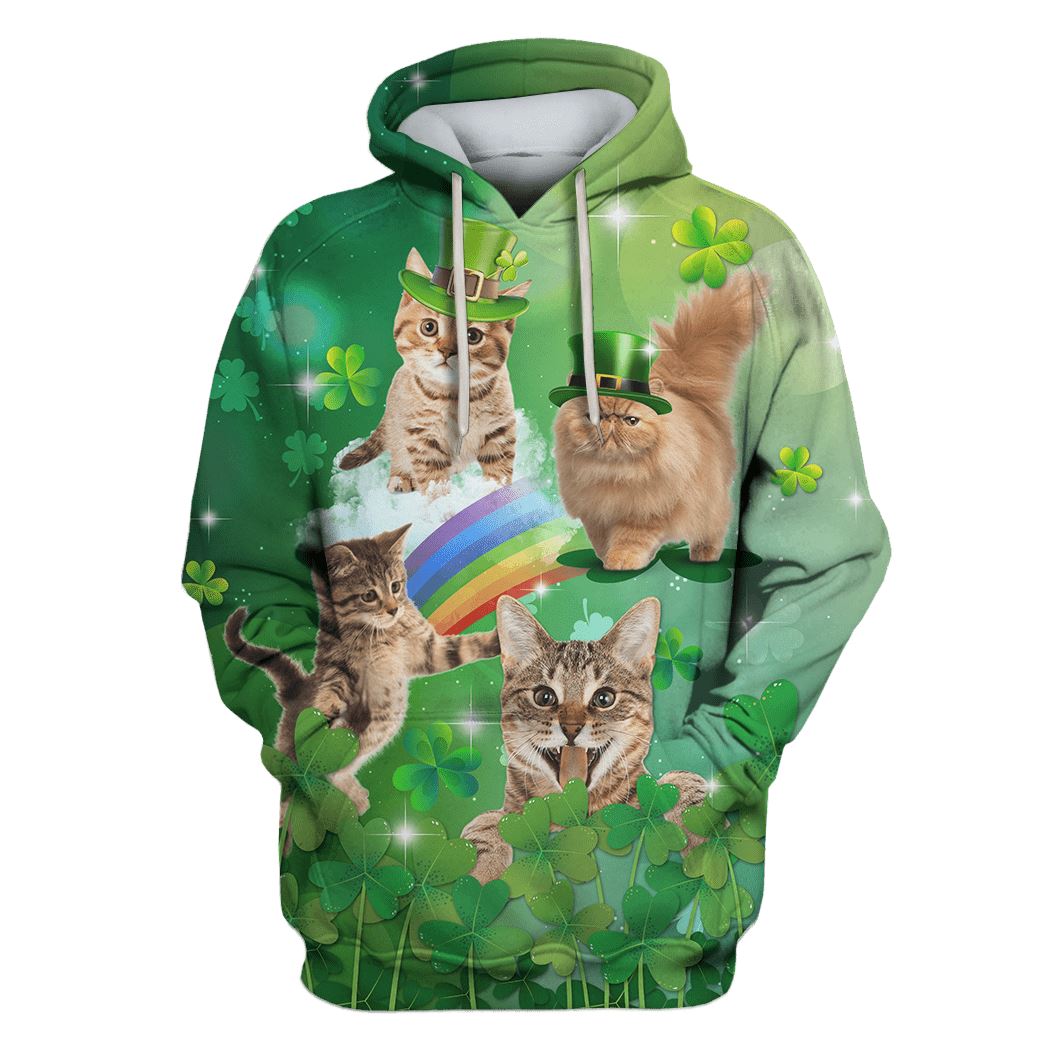 Cute cats Custom T-shirt - Hoodies Apparel HD-PET110432 3D Custom Fleece Hoodies Hoodie S