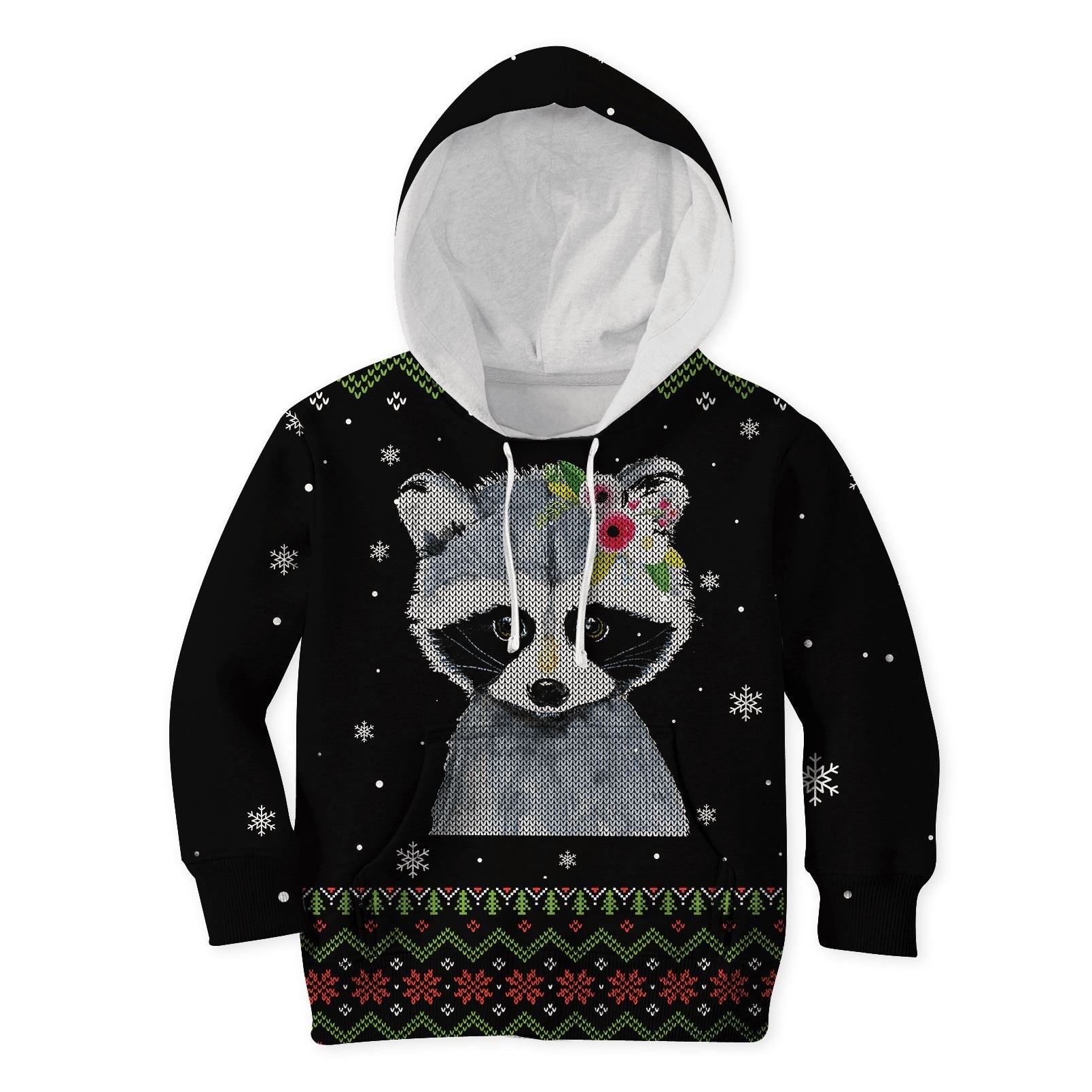 CUTE CATS WITH FLOWERS Kid Custom Hoodies T-shirt Apparel HD-PET110228K kid 3D apparel Kid Hoodie S/6-8