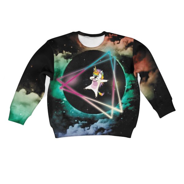 Cute Dabbing Unicorn Custom Hoodies T-shirt Apparel HD-UNI110141K kid 3D apparel Kid Sweatshirt S/6-8