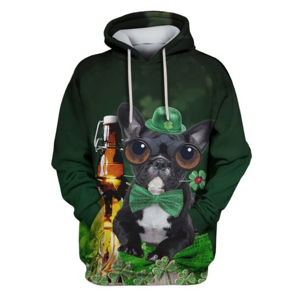 Cute Dog with beer Custom T-shirt - Hoodies Apparel HD-PET110435 3D Custom Fleece Hoodies Hoodie S 