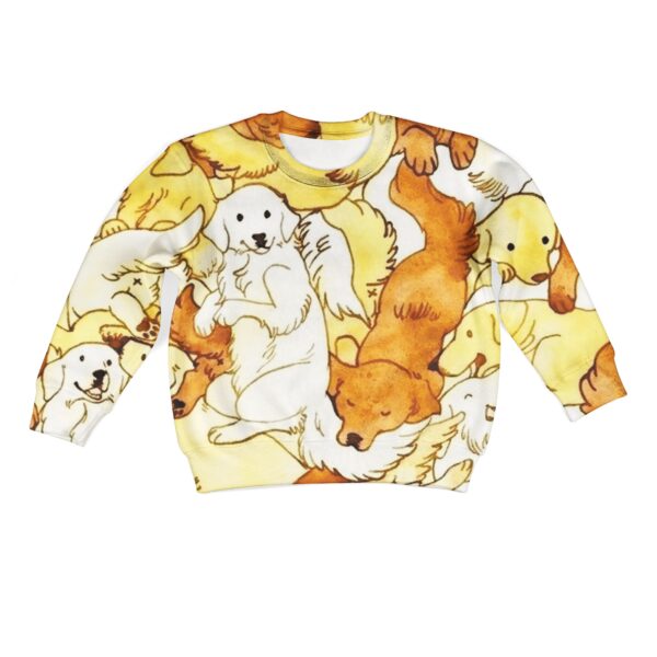 Cute Dogs Custom Hoodies T-shirt Apparel HD-PET110226K kid 3D apparel Kid Sweatshirt S/6-8