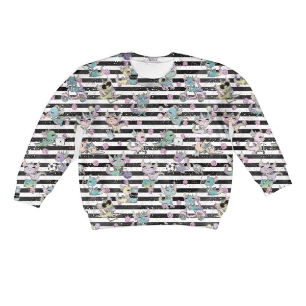 cute dragons with balloons Kid Custom Hoodies T-shirt Apparel HD-PET110355K kid 3D apparel Kid Sweatshirt S/6-8