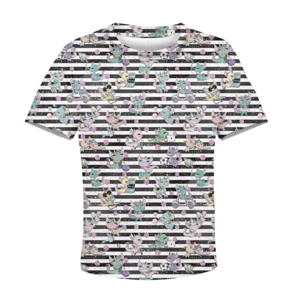 cute dragons with balloons Kid Custom Hoodies T-shirt Apparel HD-PET110355K kid 3D apparel Kid T-Shirt XS 