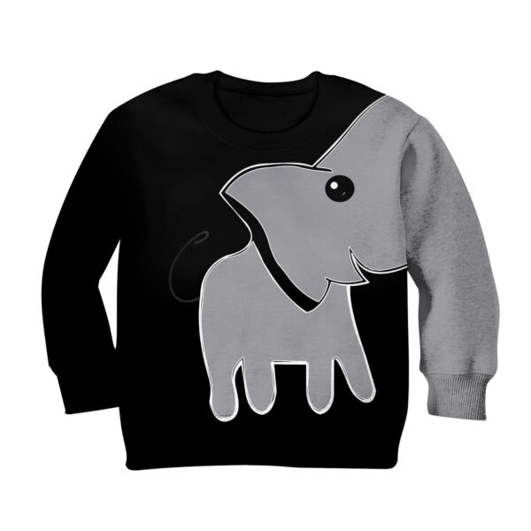 Cute Elephant Custom Hoodies T-shirt Apparel HD-GH1106121K kid 3D apparel Kid Sweatshirt S/6-8