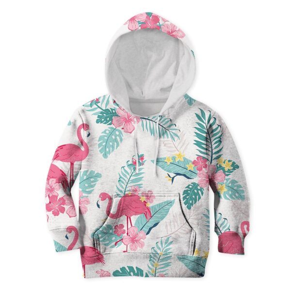 CUTE Flamingo Kid Custom Hoodies T-shirt Apparel HD-MV110729K kid 3D apparel Kid Hoodie S/6-8