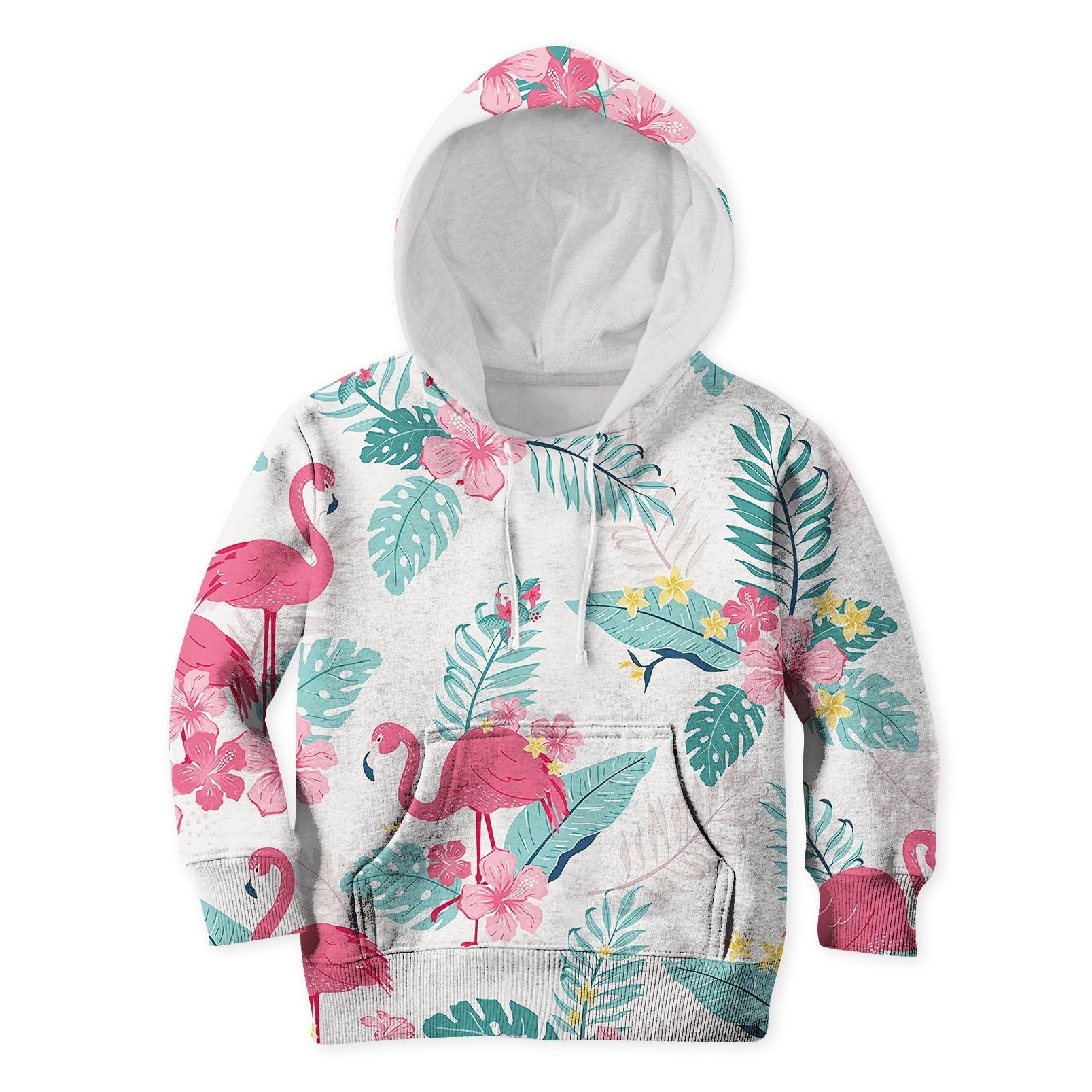CUTE Flamingo Kid Custom Hoodies T-shirt Apparel HD-MV110729K kid 3D apparel Kid Hoodie S/6-8