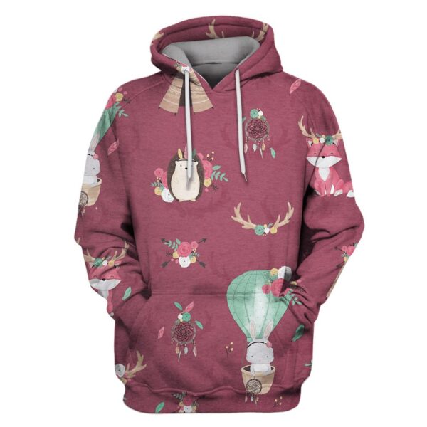 Cute Pets And Dreamcatcher Custom T-shirt - Hoodies Apparel HD-PET110255 3D Custom Fleece Hoodies Hoodie S 
