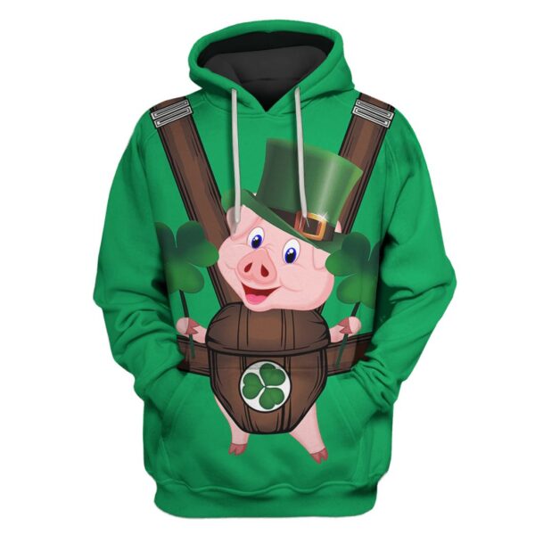 Cute PIG Custom T-shirt - Hoodies Apparel HD-PET110451 3D Custom Fleece Hoodies Hoodie S 